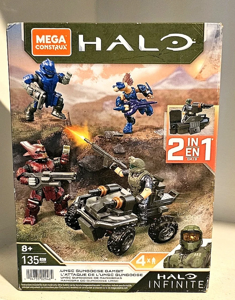 Mega Construx Halo Infinite Gungoose Gambit Set HDP59 Brute Jackal UNSC Marine
